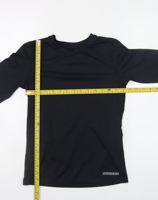 Girls UK Size 10-11 Years Dunnes Stores Black Basic T-Shirt