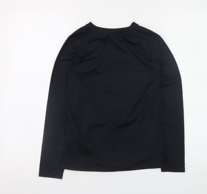 Girls UK Size 10-11 Years Dunnes Stores Black Basic T-Shirt