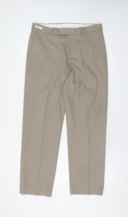 Mens UK Size L St. Bernard for Dunnes Stores Regular Fit Chino Beige Trousers
