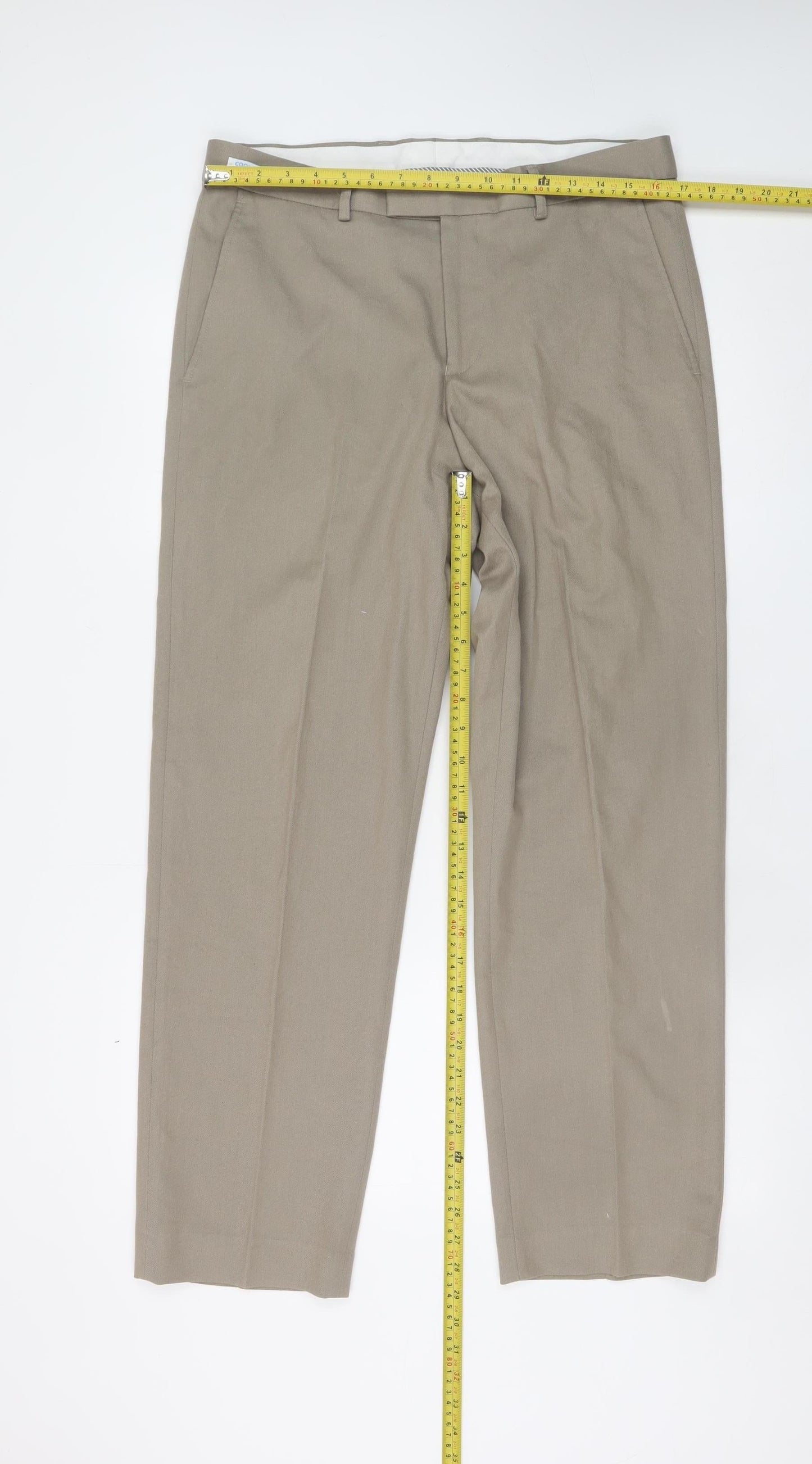 Mens UK Size L St. Bernard for Dunnes Stores Regular Fit Chino Beige Trousers