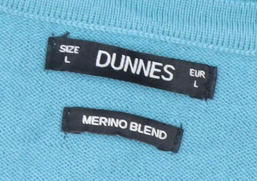 Mens UK Size L Dunnes Blue Pullover Jumper