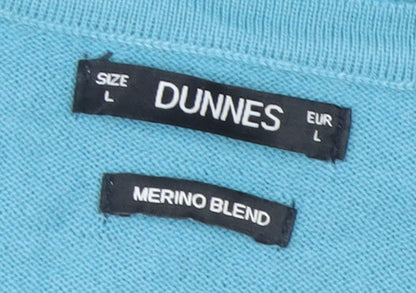 Mens UK Size L Dunnes Blue Pullover Jumper