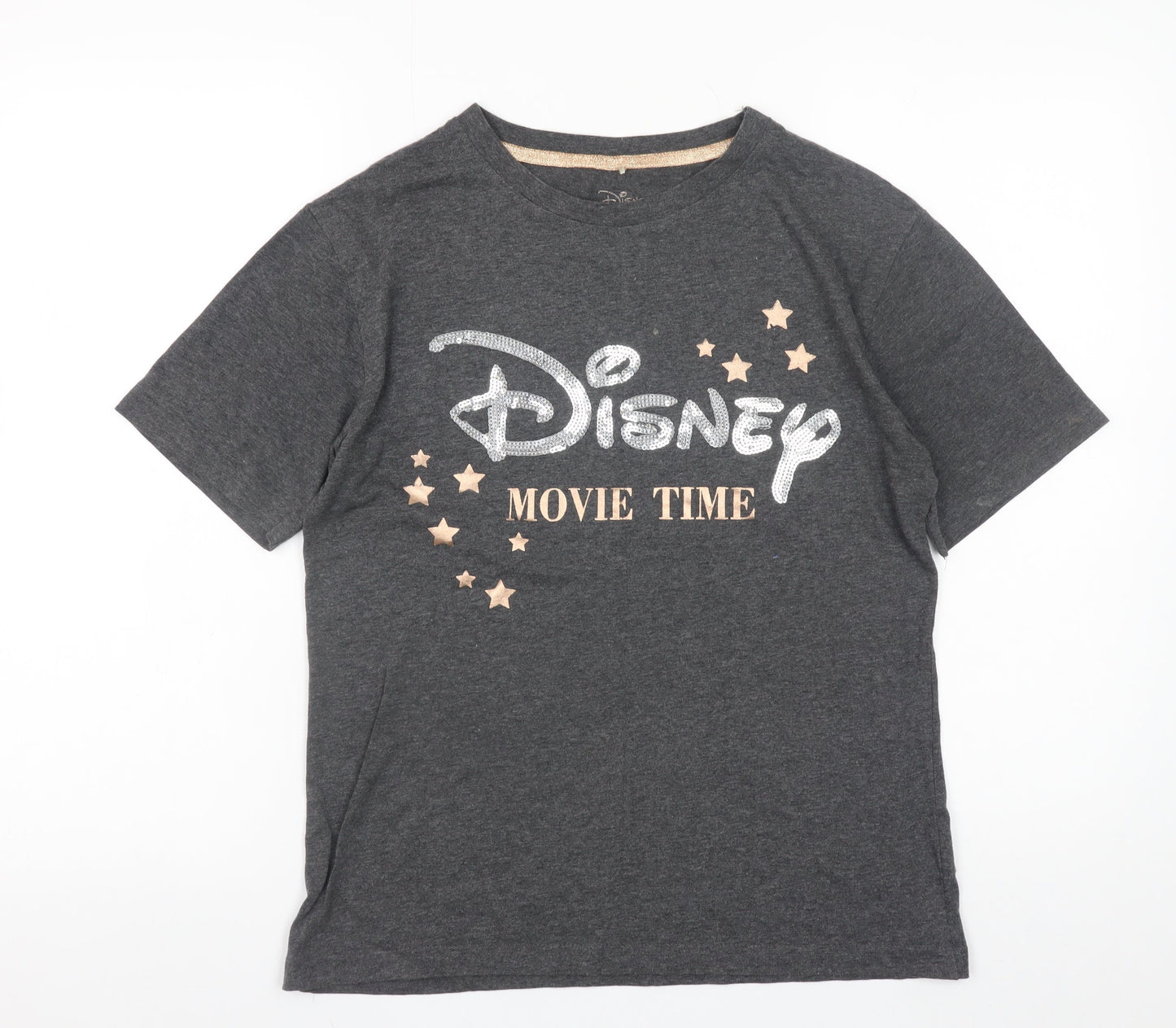 Girls UK Size XS Disney Grey Graphic T-Shirt