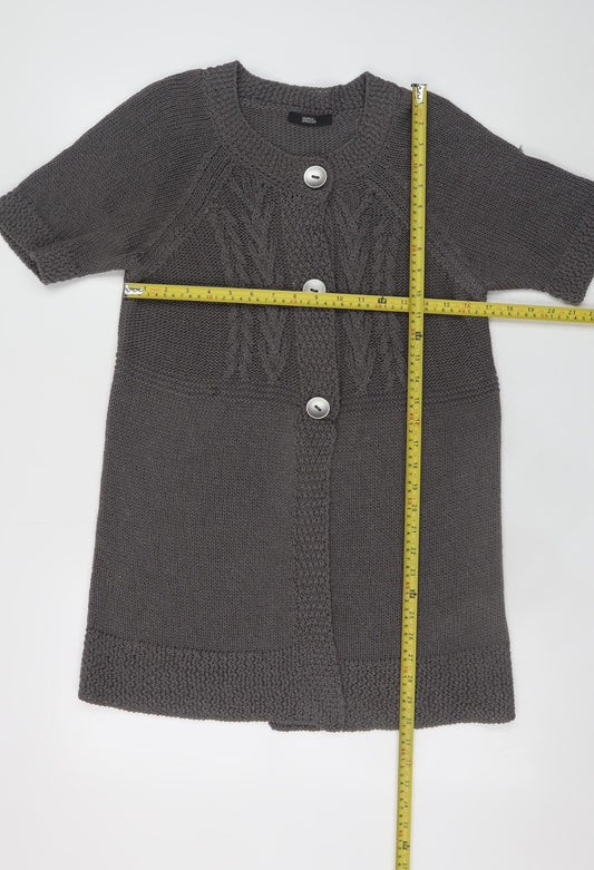 Womens UK Size 14 Marks and Spencer Grey Cardigan Jumper