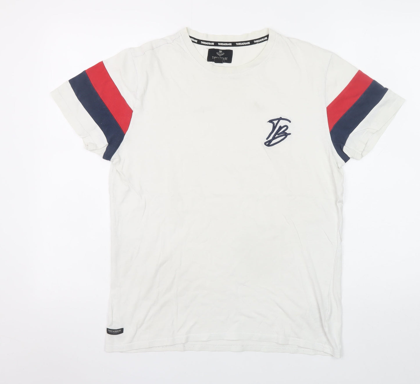 Mens UK Size S Threadbare White  T-Shirt