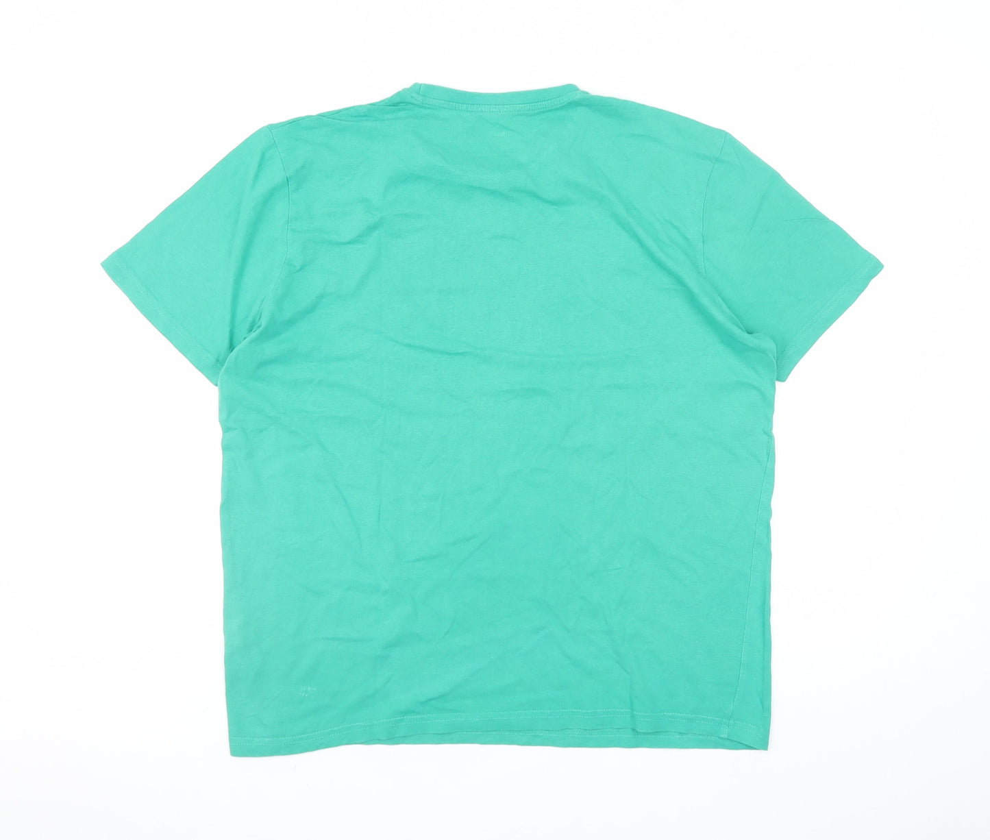 Mens UK Size M Dunnes Stores Green  T-Shirt