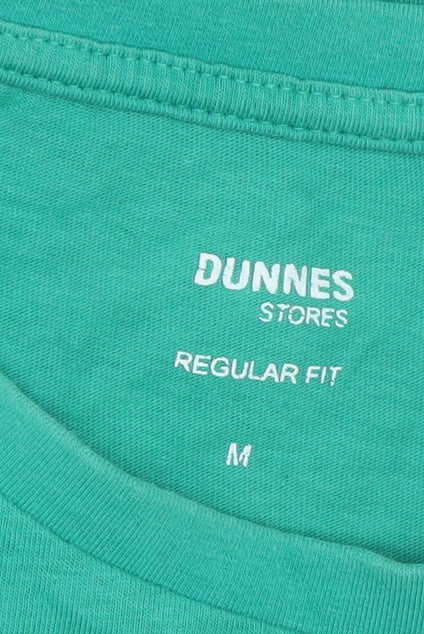 Mens UK Size M Dunnes Stores Green  T-Shirt