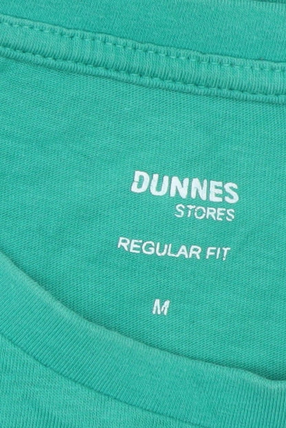 Mens UK Size M Dunnes Stores Green  T-Shirt