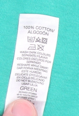 Mens UK Size M Dunnes Stores Green  T-Shirt