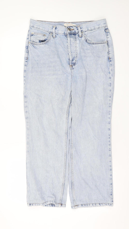 Unisex Adultss UK Size W30 L28 Topshop Regular Fit Straight Blue Jeans