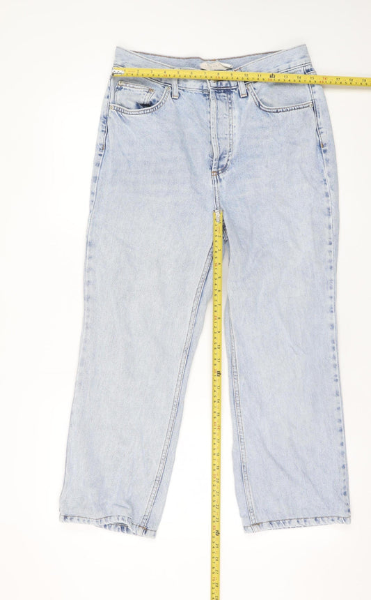 Unisex Adultss UK Size W30 L28 Topshop Regular Fit Straight Blue Jeans