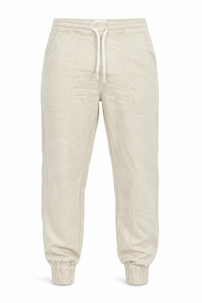 Mens UK Size 6R River Island Relaxed Fit Jogger Beige Trousers
