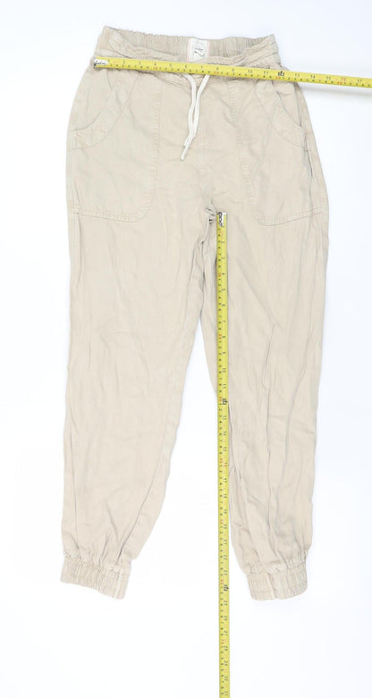 Mens UK Size 6R River Island Relaxed Fit Jogger Beige Trousers