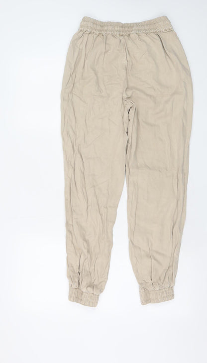 Mens UK Size 6R River Island Relaxed Fit Jogger Beige Trousers