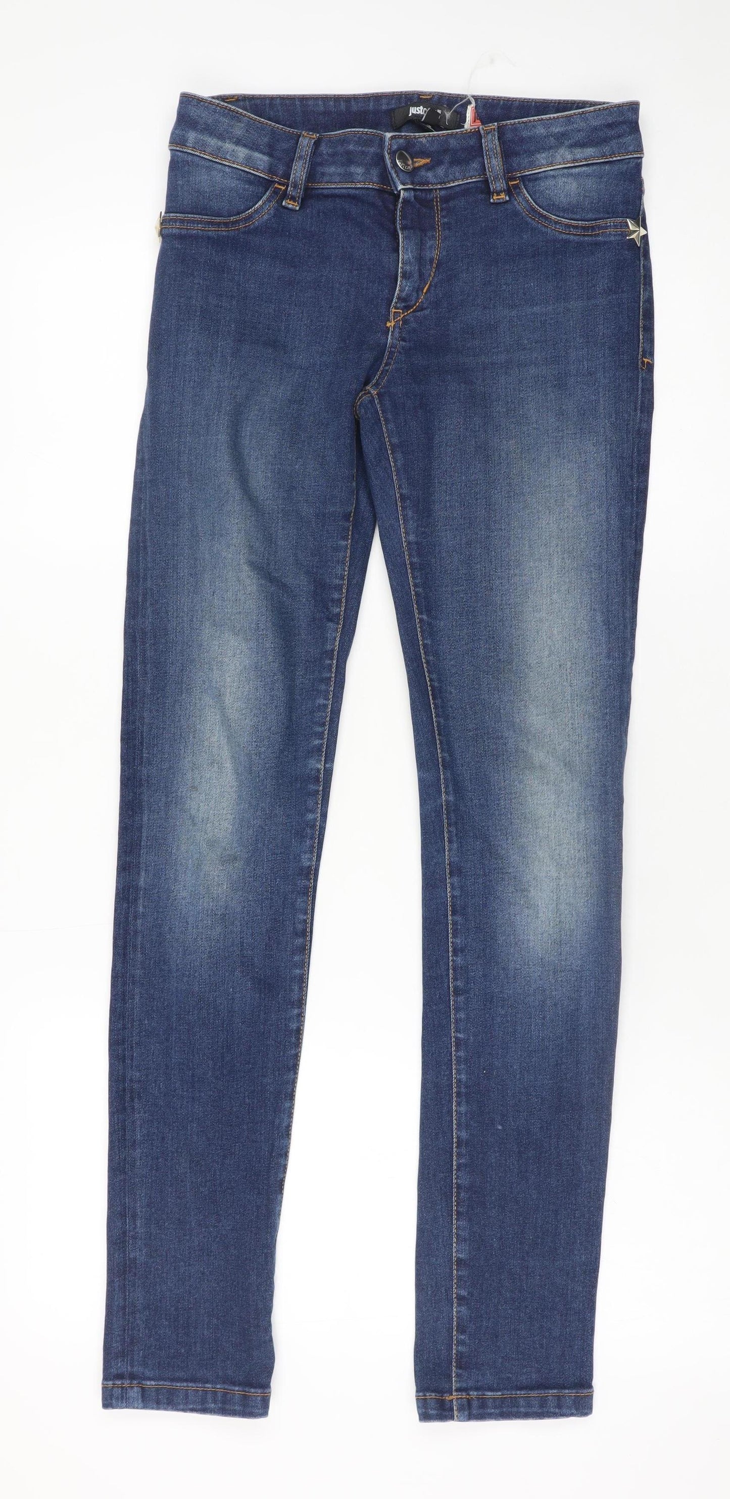 Mens UK Size 27 Just Cavalli Slim Fit Skinny Blue Jeans