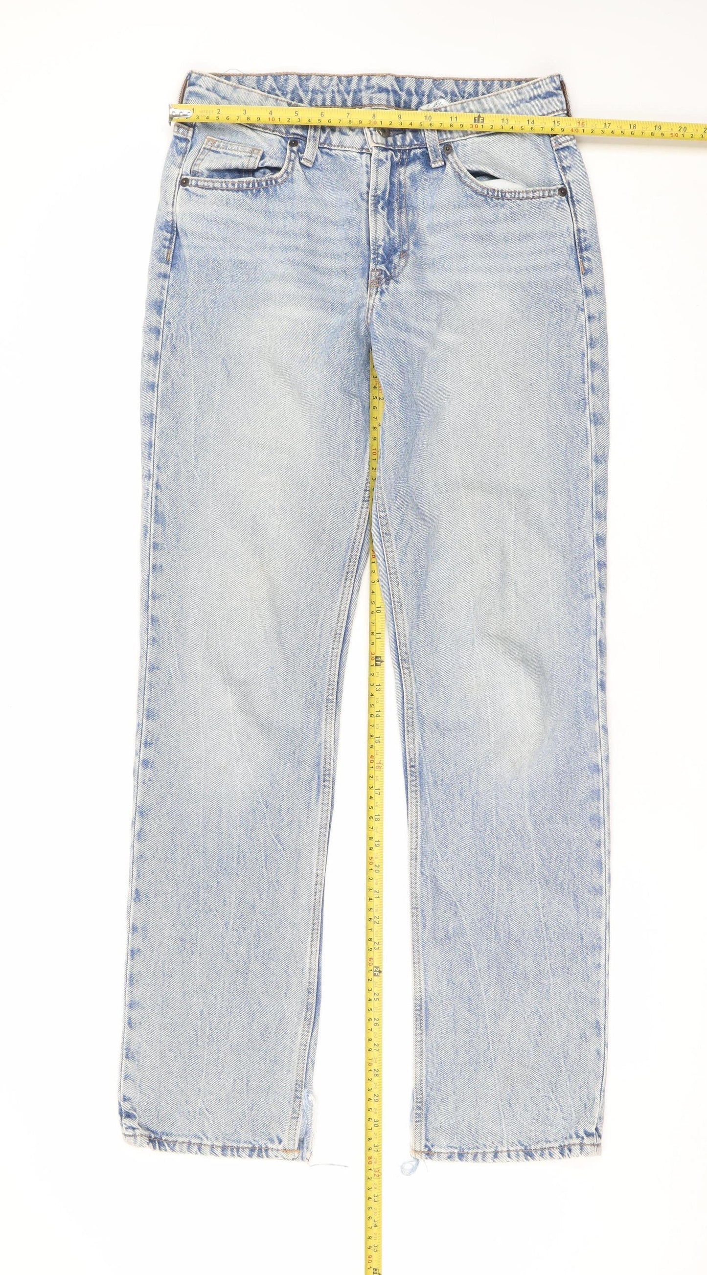 Mens UK Size 30 H&M Regular Fit Straight Blue Jeans