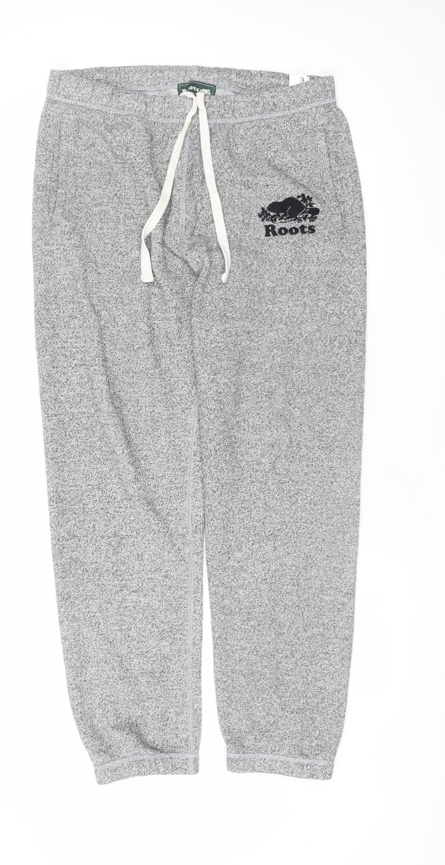 Mens UK Size M Roots Regular Fit Sweatpants Grey Trousers