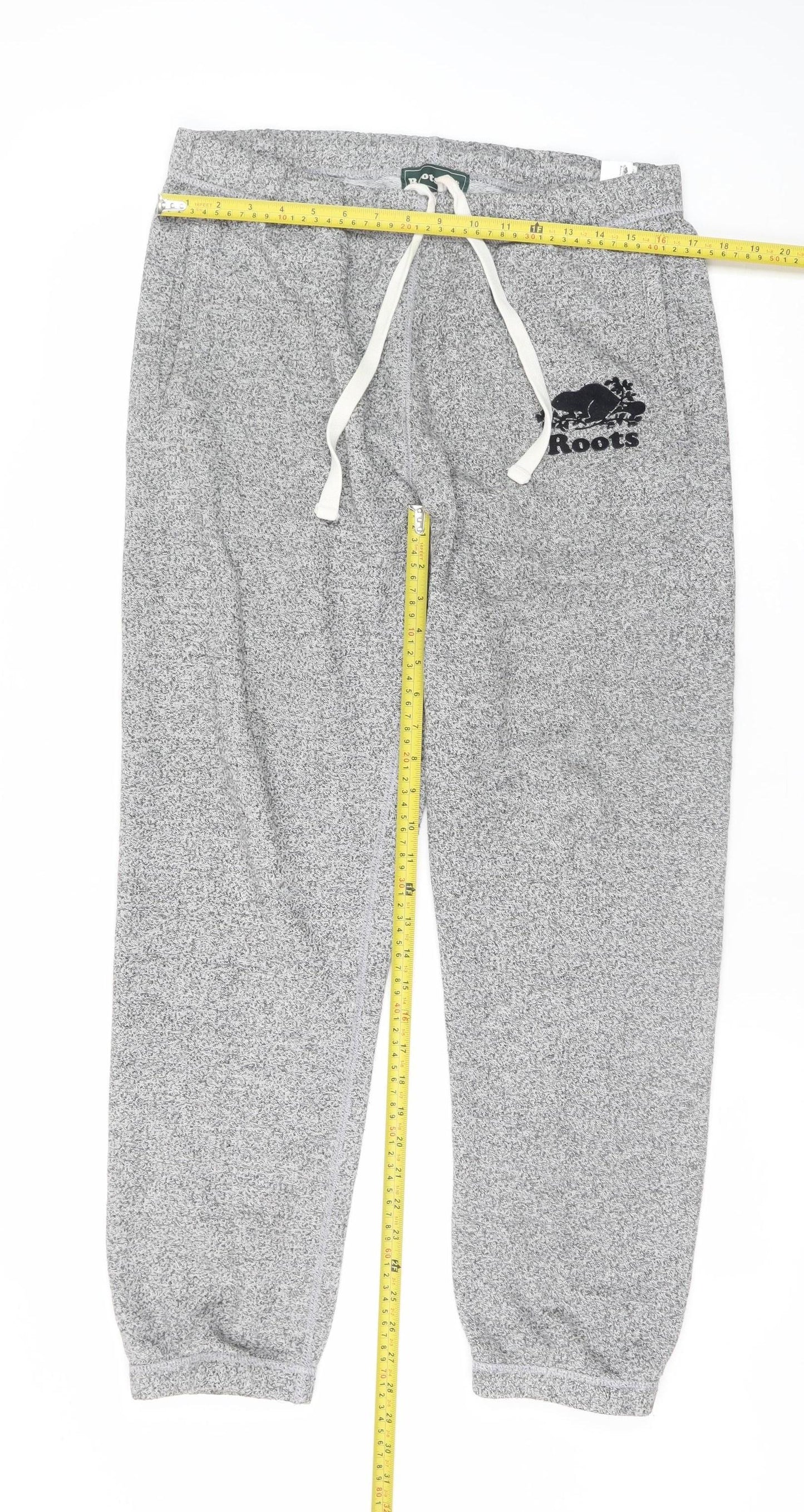 Mens UK Size M Roots Regular Fit Sweatpants Grey Trousers