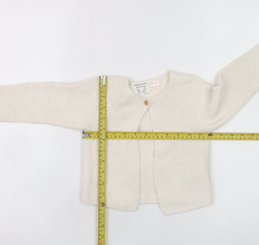 Girls UK Size 2 Years Zara Ivory Cardigan Jumper