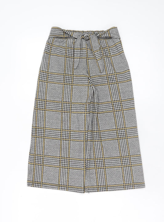 Girls UK Size 8-9 Years F&F Regular Fit Wide Leg Grey Trousers