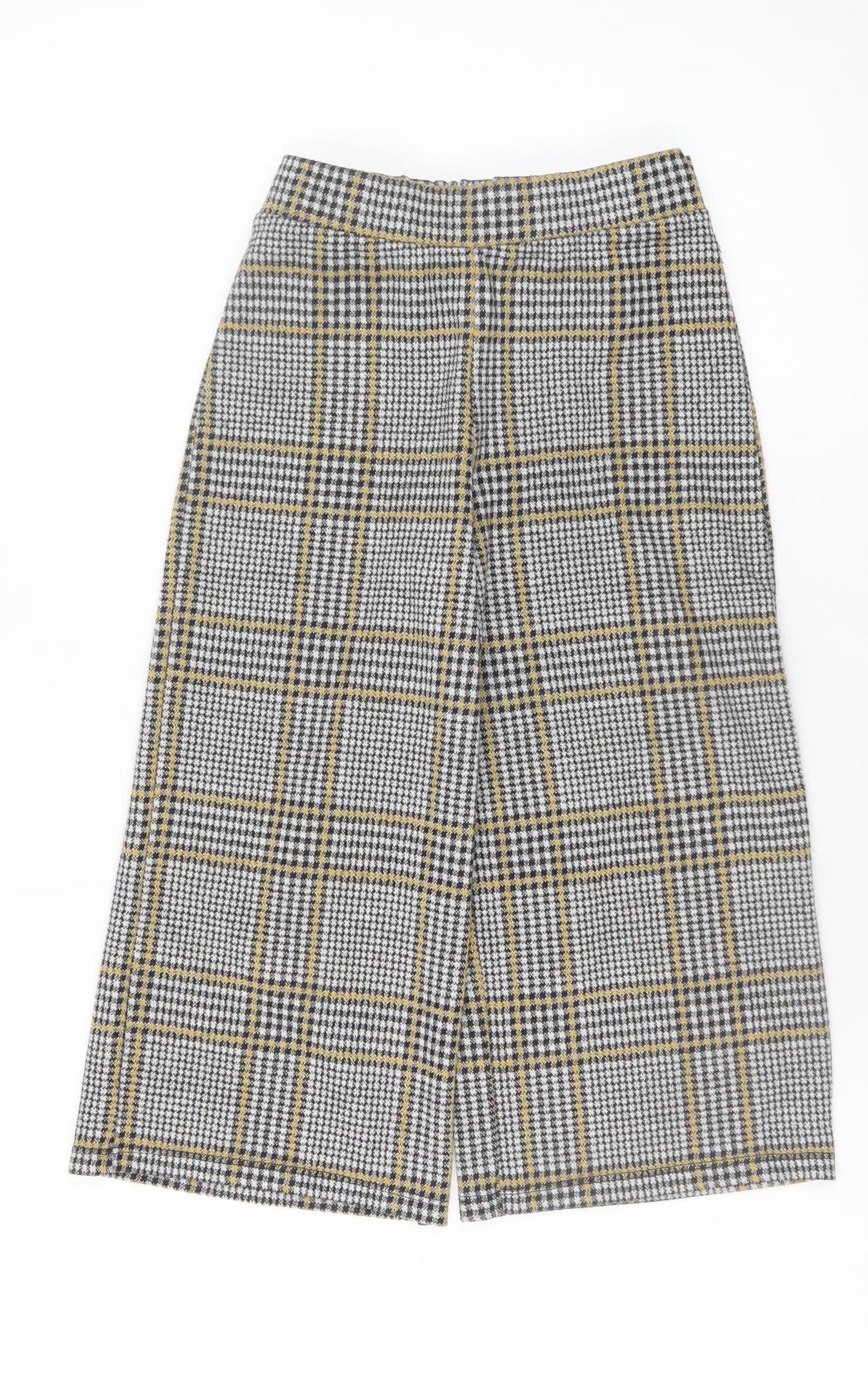 Girls UK Size 8-9 Years F&F Regular Fit Wide Leg Grey Trousers