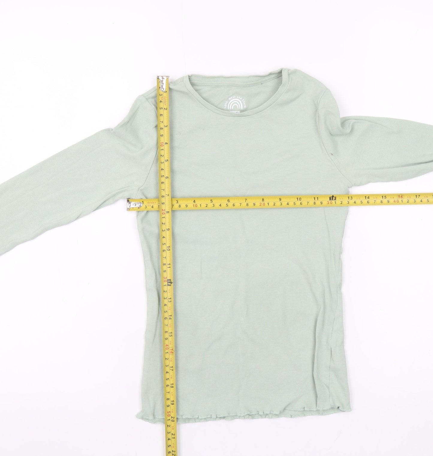 Girls UK Size 10-11 Years F&F Green Pullover Jumper