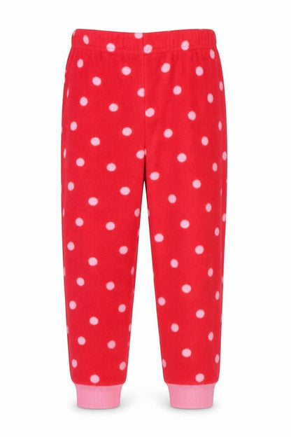 Dunnes Girls Red Polka Dot Fleece Pyjama Pants 9-10 Years