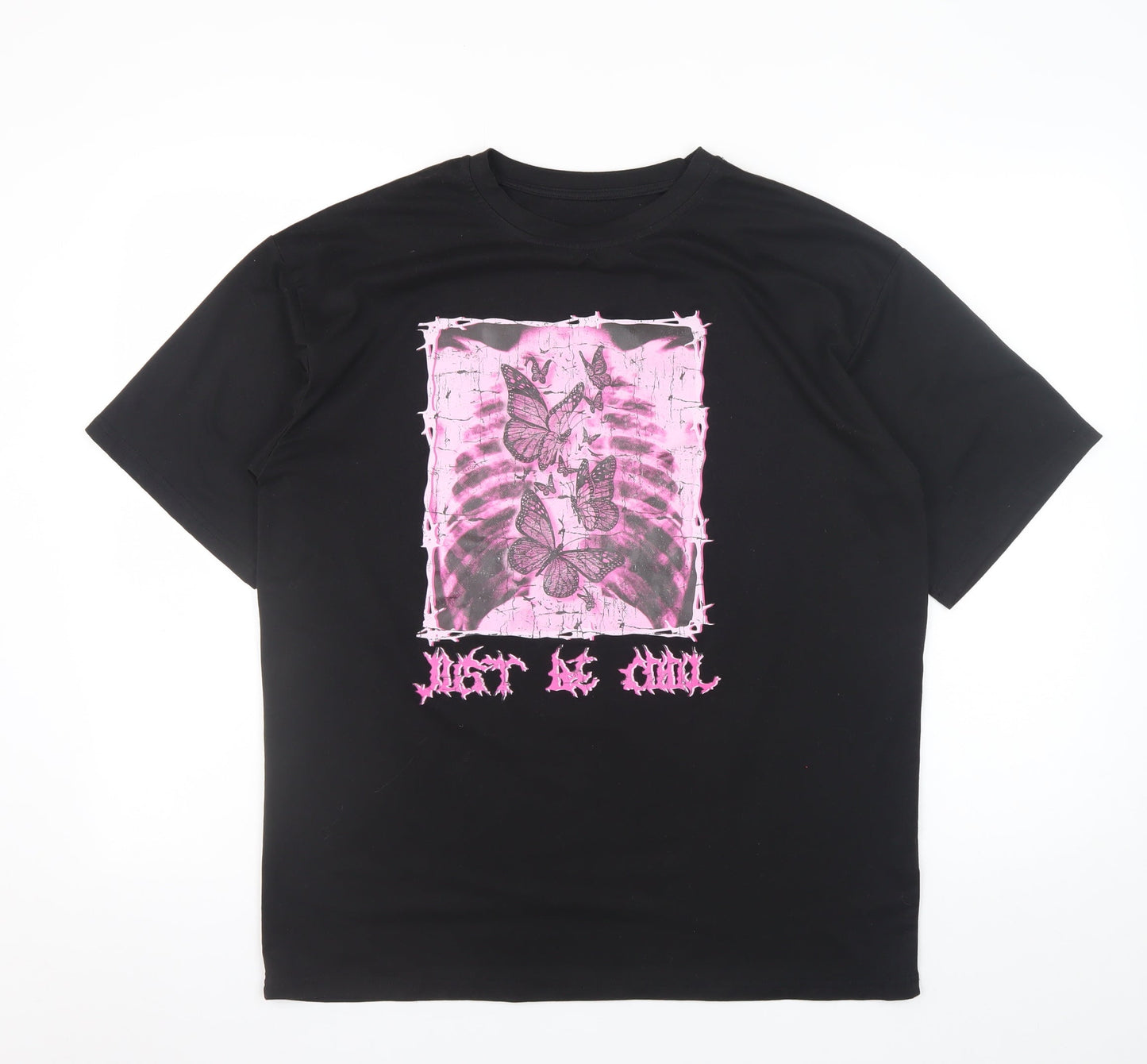 Womens UK Size S SheIn Black Basic T-Shirt