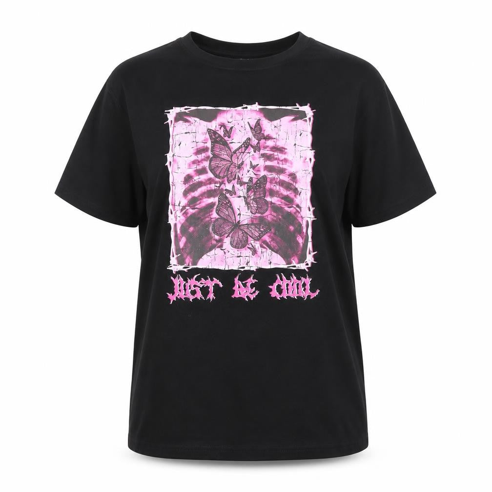 Womens UK Size S SheIn Black Basic T-Shirt
