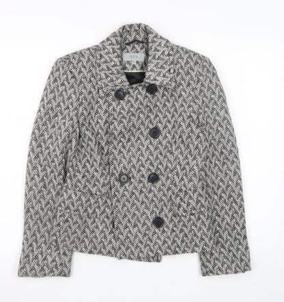 Womens UK Size 8 Marks and Spencer Grey Pea Coat