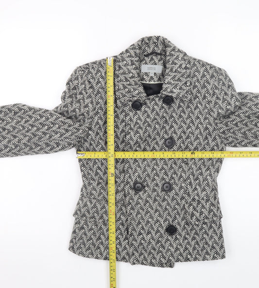 Womens UK Size 8 Marks and Spencer Grey Pea Coat