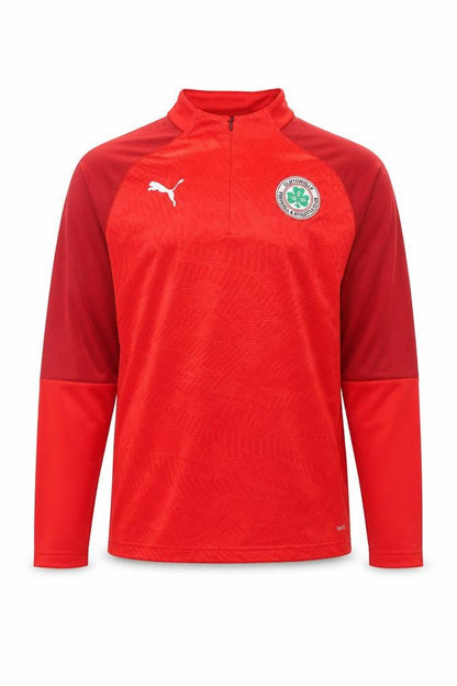 Puma Men's Red 1/4 Zip Football Training Jacket Size S
