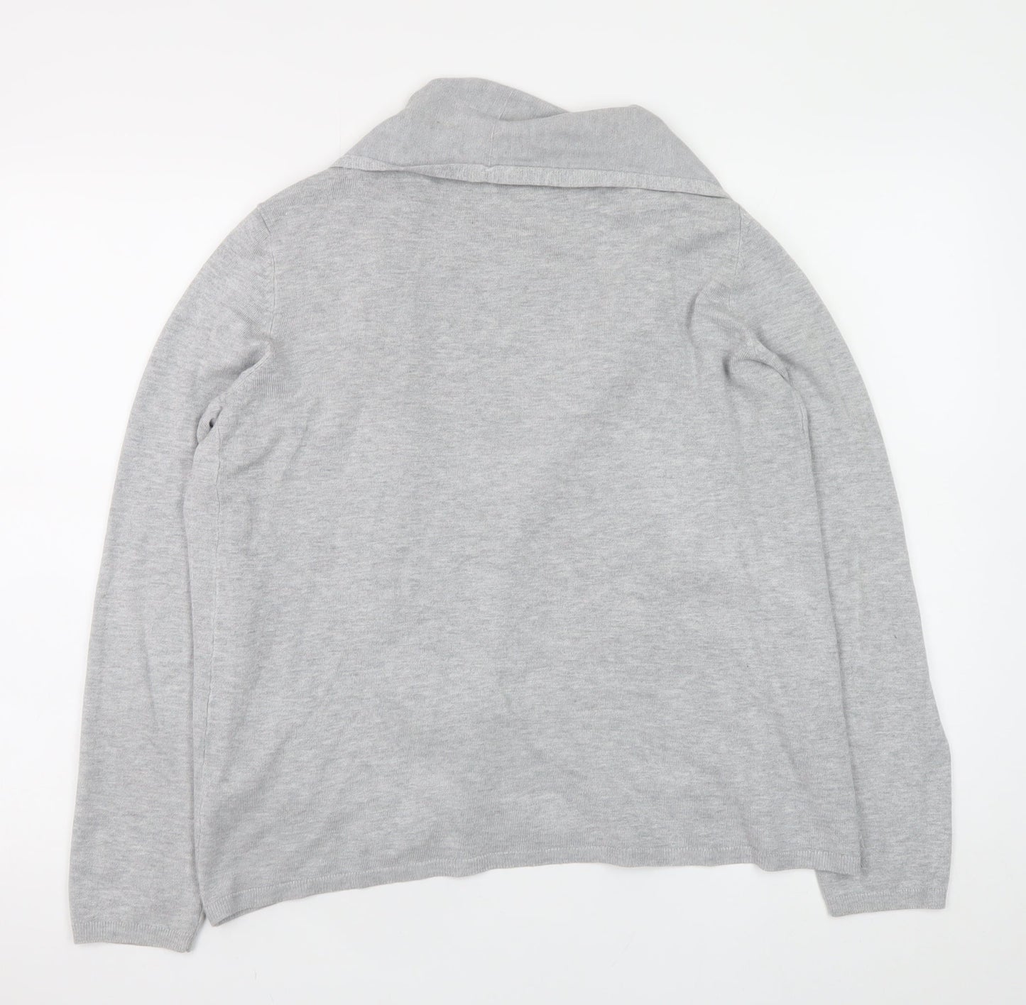 Womens UK Size L Dunnes Grey Cardigan Jumper