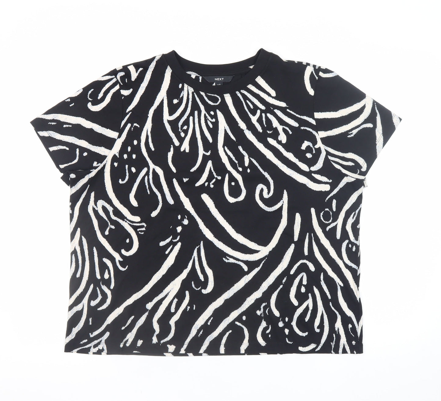 Womens UK Size 18 NEXT Black Basic T-Shirt
