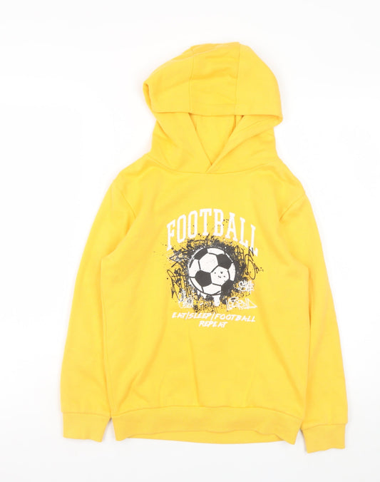 Boys UK Size 9-10 Years Dunnes Stores Yellow Pullover Hoodie