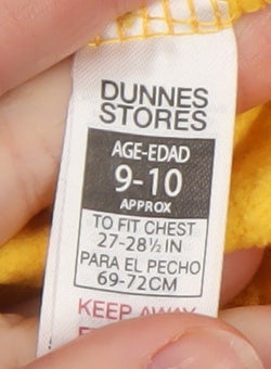 Boys UK Size 9-10 Years Dunnes Stores Yellow Pullover Hoodie