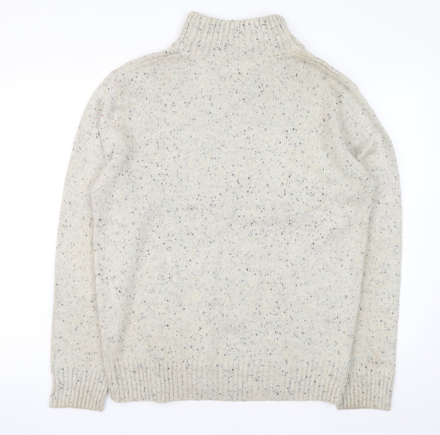 Mens UK Size L Cedar Wood State Beige Henley Jumper