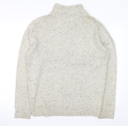 Mens UK Size L Cedar Wood State Beige Henley Jumper