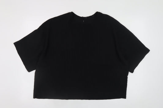 Womens UK Size 16 Primark Black Basic Blouse