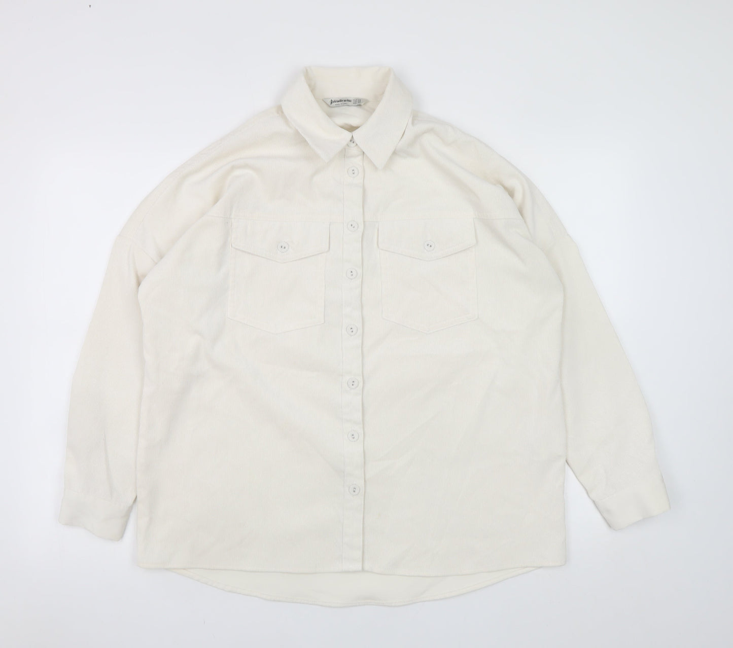 Womens UK Size XS Stradivarius Ivory Basic Jacket