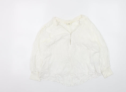 Womens UK Size 8 H&M White Tunic Blouse