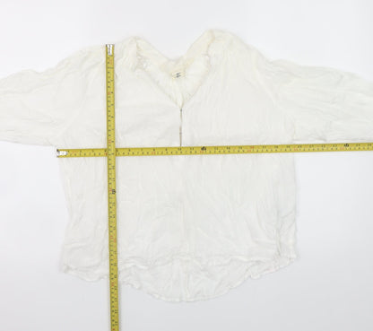 Womens UK Size 8 H&M White Tunic Blouse
