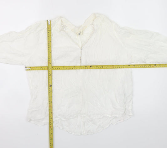 Womens UK Size 8 H&M White Tunic Blouse