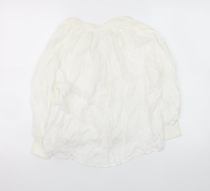 Womens UK Size 8 H&M White Tunic Blouse