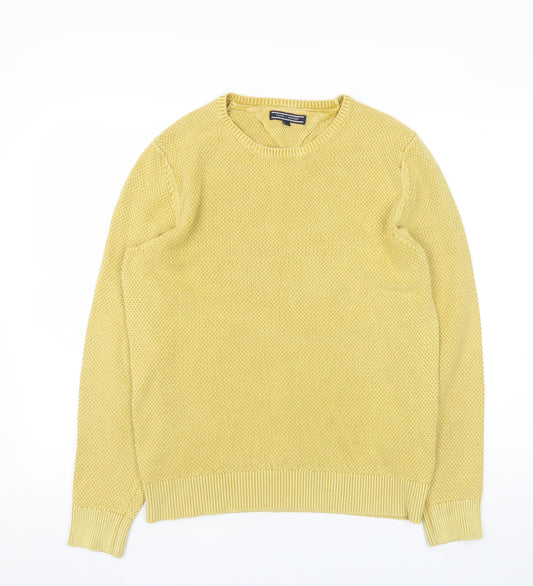 Mens UK Size S Tommy Hilfiger Yellow Pullover Jumper