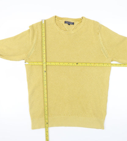 Mens UK Size S Tommy Hilfiger Yellow Pullover Jumper