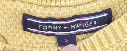 Mens UK Size S Tommy Hilfiger Yellow Pullover Jumper