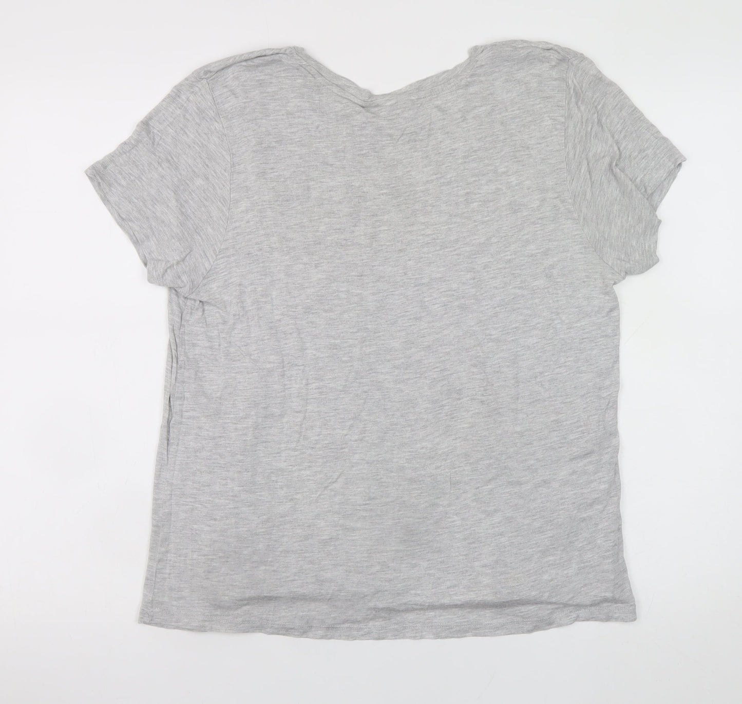 Womens UK Size 12 ASOS Grey Basic T-Shirt