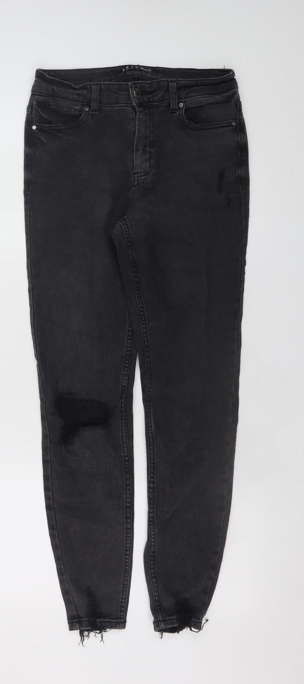 Womens UK Size 10 Denim Co Slim Fit Skinny Black Jeans