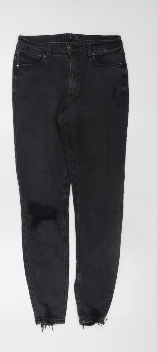 Womens UK Size 10 Denim Co Slim Fit Skinny Black Jeans